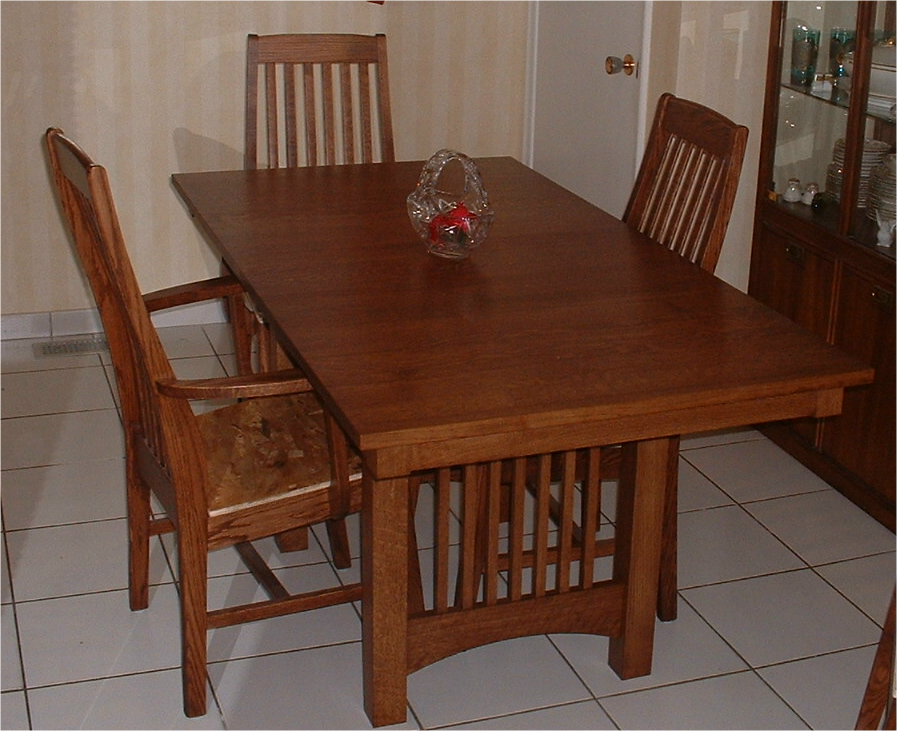 mission oak table